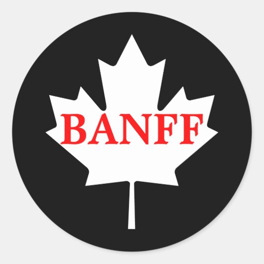 Banff Ronde Sticker (Voorkant)