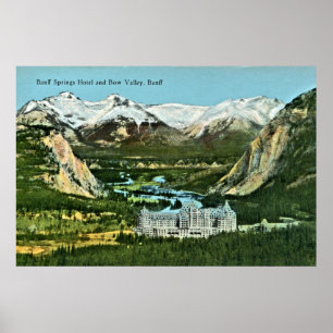 Banff Springs Hotel en Bow Valley Poster
