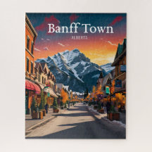 Banff Town | Alberta Travel  Retro