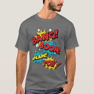 Bang Boom Wham Pow strip geluidseffect ontwerp cad T-shirt