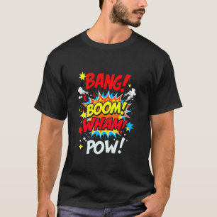 BANG! BOOM! WHAM! POW! Stripontwerp T-shirt