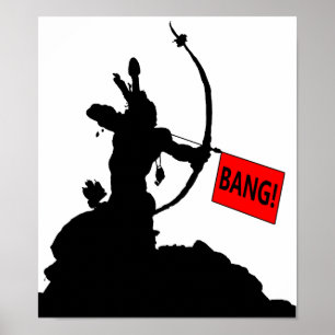 "BANG!" Flèche Affiche Drôle