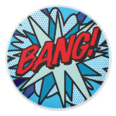 BANG Fun Cool Retro Comic Book Pop Art Keramische Knop (Voorkant)