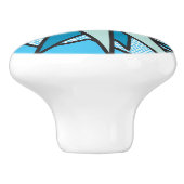 BANG Fun Cool Retro Comic Book Pop Art Keramische Knop (Zijkant)
