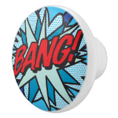 BANG Fun Cool Retro Comic Book Pop Art Keramische Knop (Rechts)