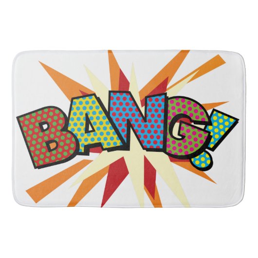 BANG Fun Retro Comic Book Pop Art Badmat (Voorkant)
