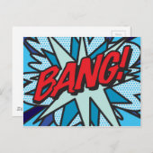 BANG Fun Retro Comic Book Pop Art Briefkaart (Voorkant / Achterkant)