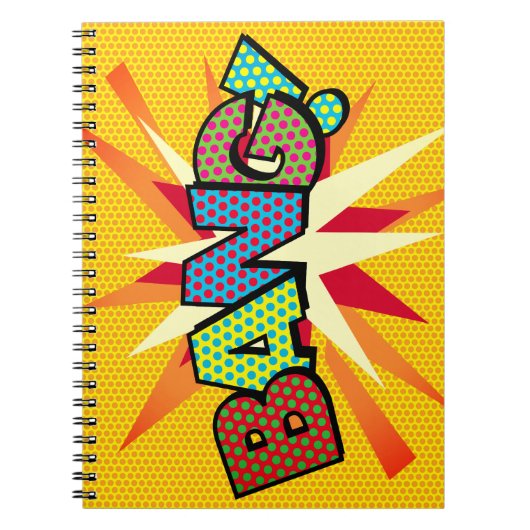 BANG Fun Retro Comic Book Pop Art Notitieboek (Voorkant)