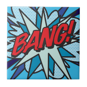 BANG Fun Retro Comic Book Pop Art Tegeltje