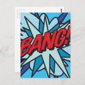 BANG Fun Retro Stripboek Pop Art Briefkaart (Voorkant / Achterkant)