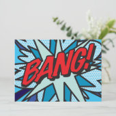 BANG Fun Retro Stripboek Pop Art Kaart (Staand voorkant)