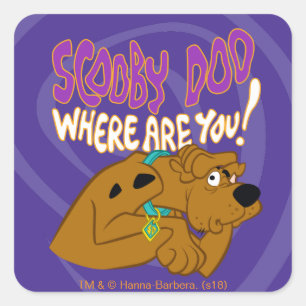 Bang gemaakte scooby-Doo Vierkante Sticker