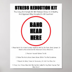 Bang Head Here beroemd gemaakt door Funny Poster