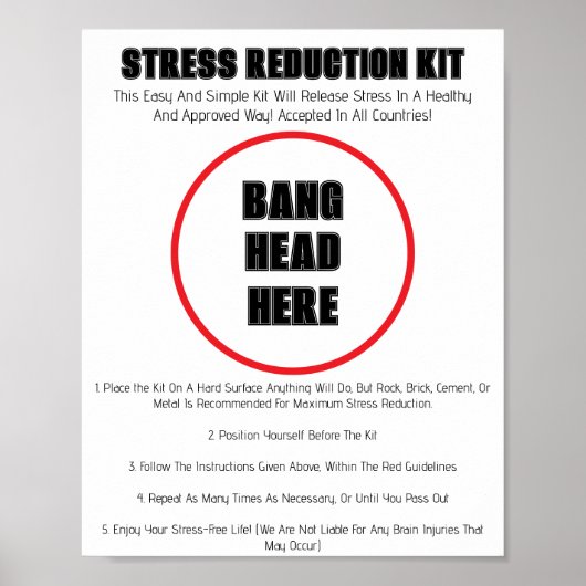 Bang Head Here beroemd gemaakt door Funny Poster (Voorkant)