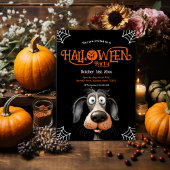 Bang hond Halloween feest Kaart