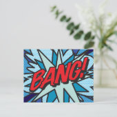 BANG Leuke Retro Strip Pop Art Aankondigingskaart (Staand voorkant)