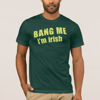 Bang me Ik ben Iers, lichtgeel T-shirt