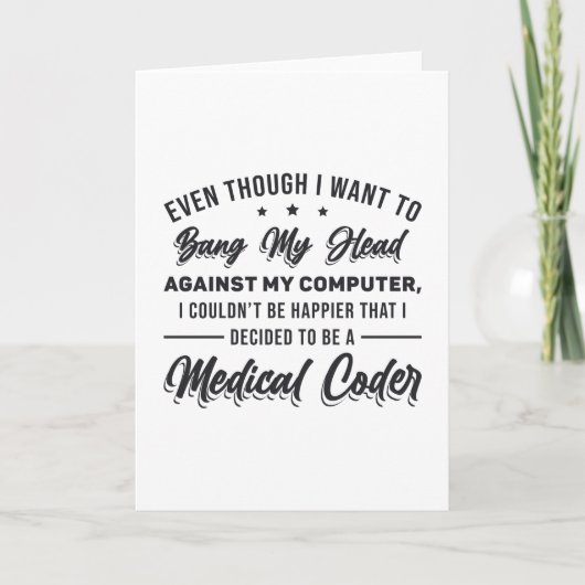 Bang My Head Medical Coder Programmer ICD Kaart (Voorkant)