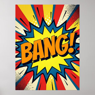 BANG ! Poster de style comique Pop Art moderne