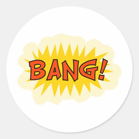 Bang Ronde Sticker (Voorkant)