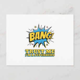 BANG Vertrouw me ik ben een superheld grappige BAN Briefkaart
