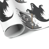 Bang voor een grimmige maaier en geest. cadeaupapier (Rol Hoek)