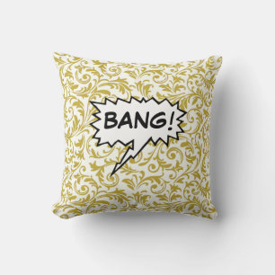 Bang ZZZZ Speech Bubbles Square Pillow Kussen