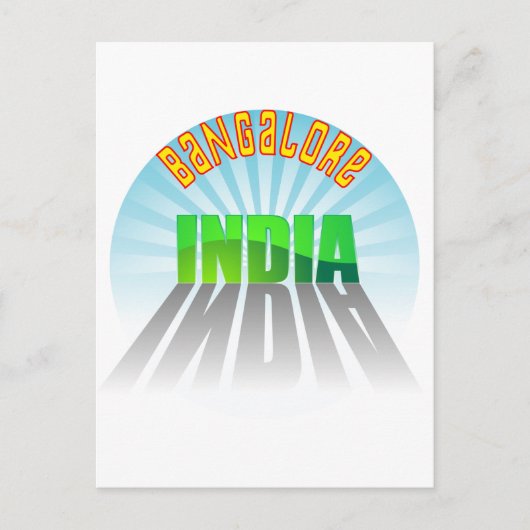 Bangalore Briefkaart (Voorkant)