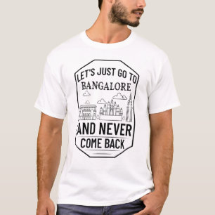 Bangalore India City Skyline Map Travel 9 T-shirt