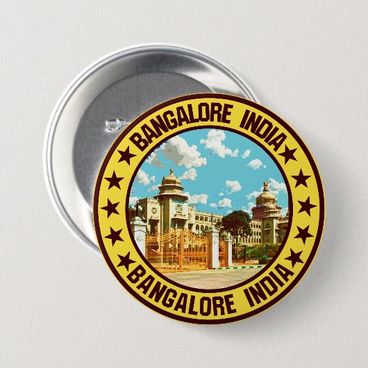 Bangalore Ronde Button 7,6 Cm (Voorkant /achterkant)