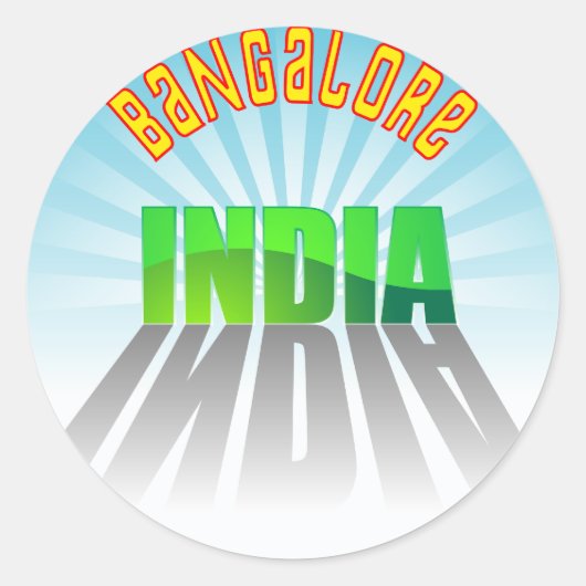 Bangalore Ronde Sticker (Voorkant)