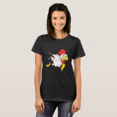 Bangende Kip Die Rent T-shirt (Voorkant volledig)