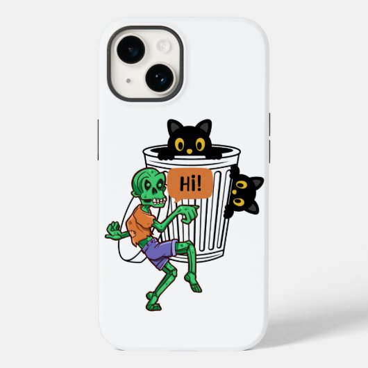 Bangeschrikte Kat Halloween Case-Mate iPhone Case (Achterkant)