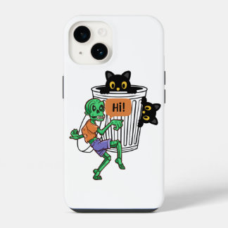 Bangeschrikte Kat Halloween iPhone 14 Hoesje