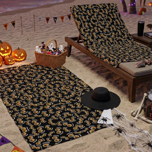 Bangige Halloween Boo Ogen Vleermuis Strandlaken