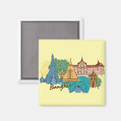 Bangkok, aimant de la ville de la Thaïlande (Recto/Verso)