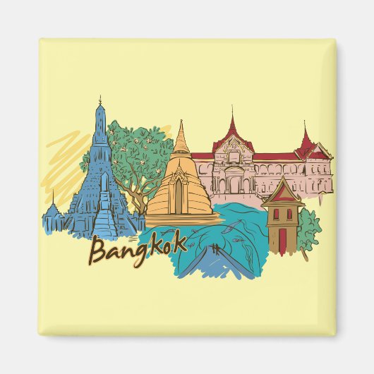 Bangkok, aimant de la ville de la Thaïlande (Devant)