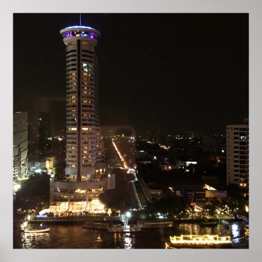 Bangkok bij nacht poster (Voorkant)