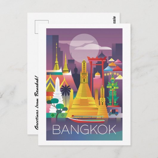 Bangkok Briefkaart (Voorkant / Achterkant)