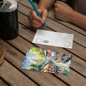 Bangkok Floating Market Thailand Briefkaart