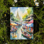 Bangkok Floating Market Thaïlande Carte postale