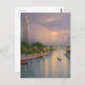 Bangkok is de hoofdstad van Thailand en een van Briefkaart (Voorkant / Achterkant)