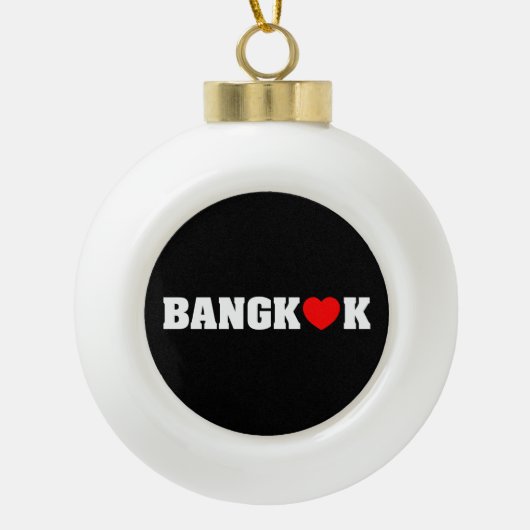 BANGKOK LOPEN KERAMISCHE BAL ORNAMENT (Voorkant)