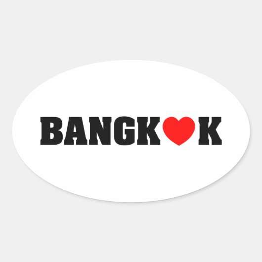 BANGKOK LOPEN OVALE STICKER (Voorkant)