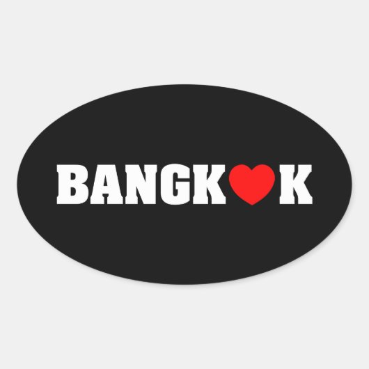 BANGKOK LOPEN OVALE STICKER (Voorkant)