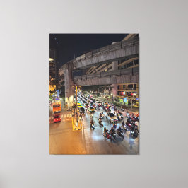 Bangkok nacht fotografie Cadeau voor vrienden Canvas Afdruk