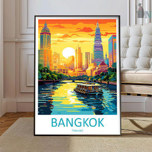 Bangkok Reisprint Muur Kunst Bangkok Muur Hanging Poster