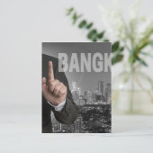 Bangkok skyline bij nachtpanorama briefkaart (Staand voorkant)