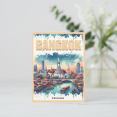 Bangkok skyline - Thailand reisgeschenken Briefkaart (Staand voorkant)