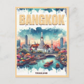 Bangkok skyline - Thailand reisgeschenken Briefkaart (Voorkant)